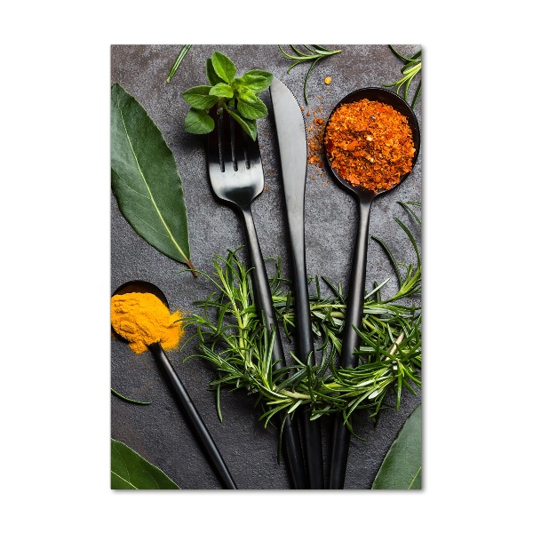 Staand plexiglas foto Bestek en specerijen