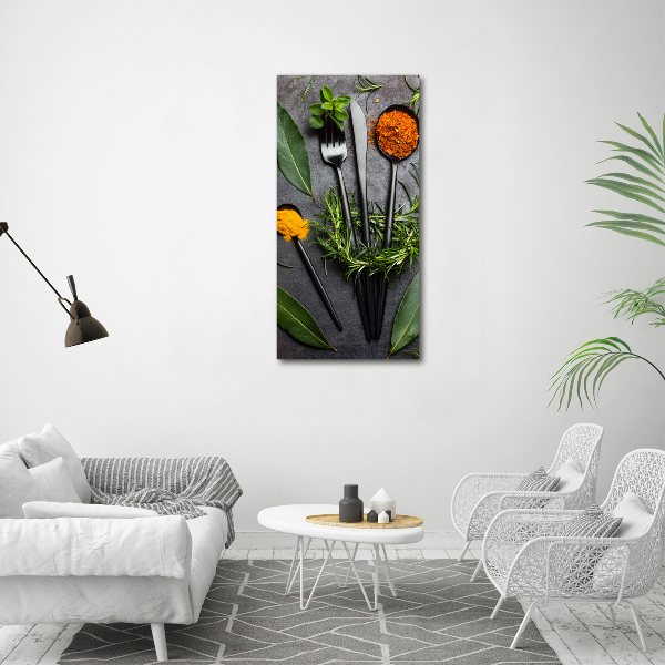 Staand plexiglas foto Bestek en specerijen