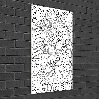 Staand foto op plexiglas Zentangle-achtergrond