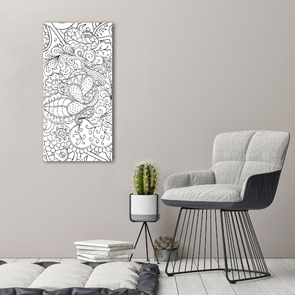 Staand foto op plexiglas Zentangle-achtergrond