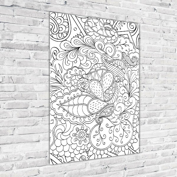 Staand foto op plexiglas Zentangle-achtergrond