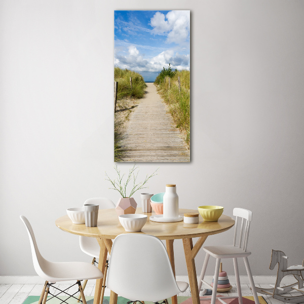 Staand plexiglas foto Pad naar het strand