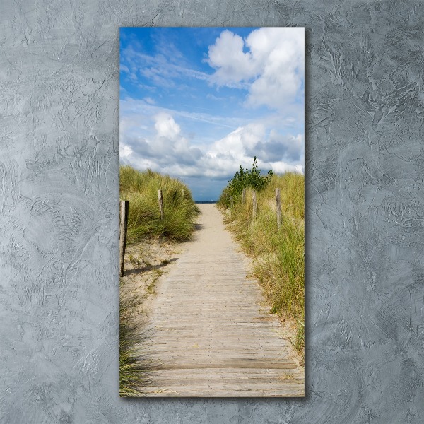 Staand plexiglas foto Pad naar het strand