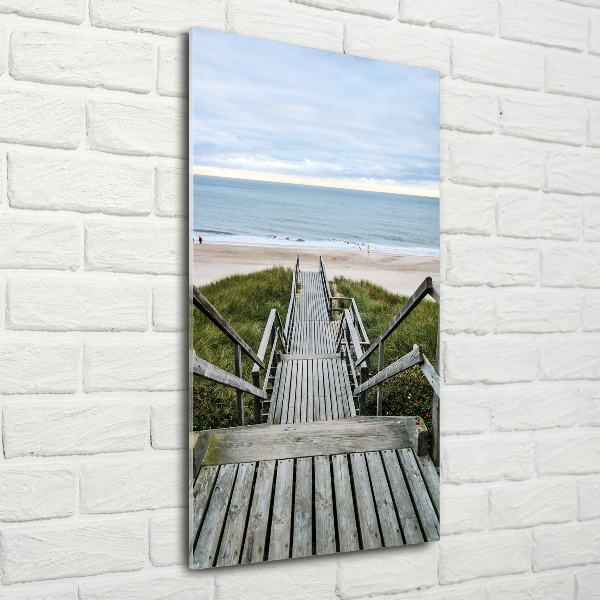 Staand plexiglas foto Pad naar het strand