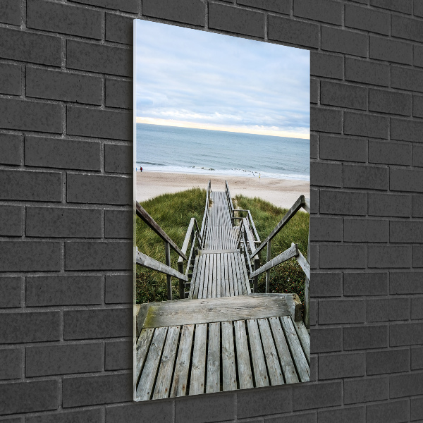 Staand plexiglas foto Pad naar het strand