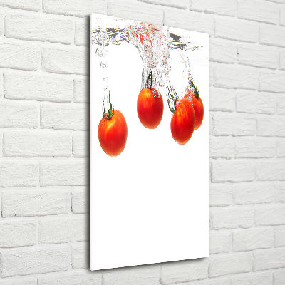 Staand foto in plexiglas Tomaten onder water