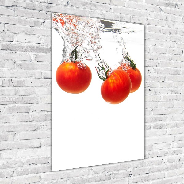 Staand foto in plexiglas Tomaten onder water