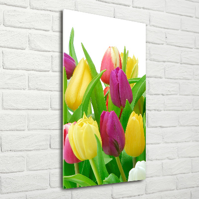 Staand foto op plexiglas Kleurrijke tulpen