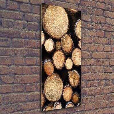 Staand plexiglas foto Houtblokken