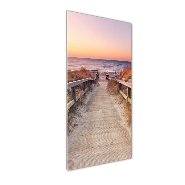 Staand foto in plexiglas Pad naar het strand