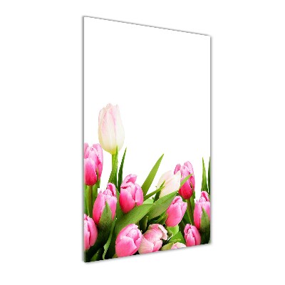 Staand plexiglas foto Roze tulpen