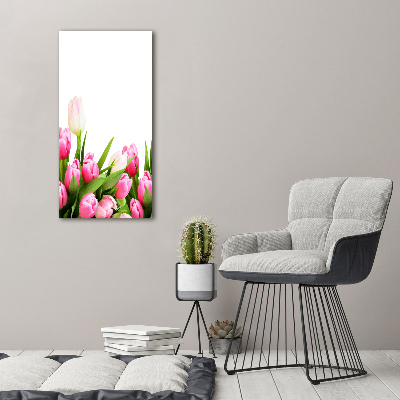 Staand plexiglas foto Roze tulpen