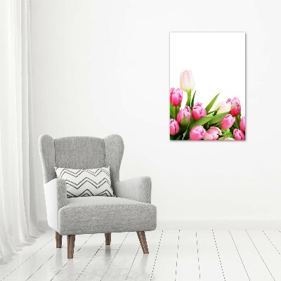 Staand plexiglas foto Roze tulpen