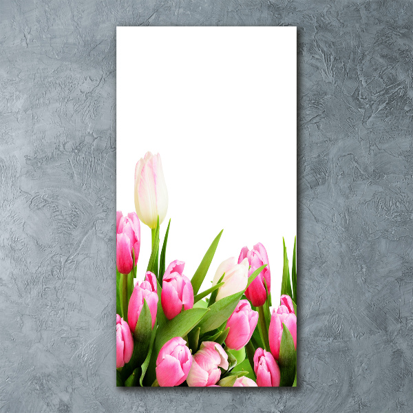 Staand plexiglas foto Roze tulpen