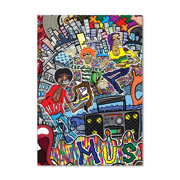 Staand foto op plexiglas Muzikale collage