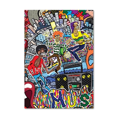 Foto obraz szkło akryl pionowy Muzyczny kolaż