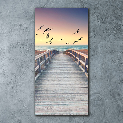 Staand foto in plexiglas Pad naar het strand