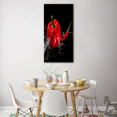 Staand foto plexiglas Twee paprika's