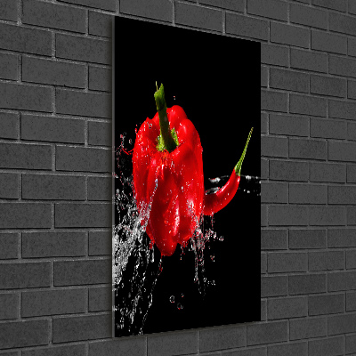 Staand foto plexiglas Twee paprika's