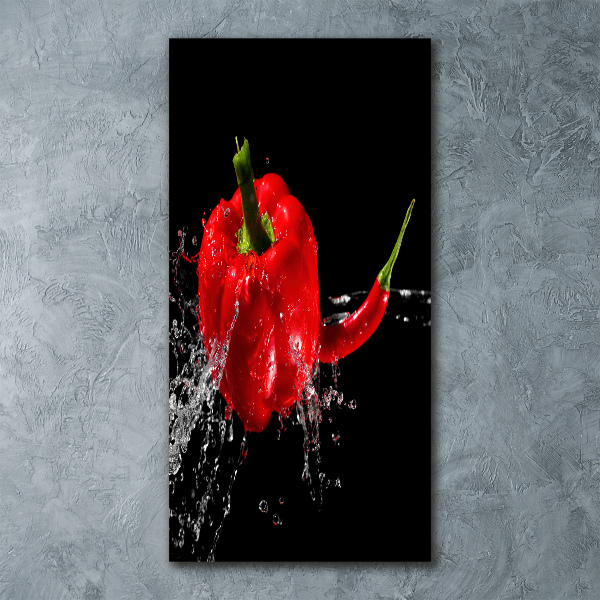 Staand foto plexiglas Twee paprika's