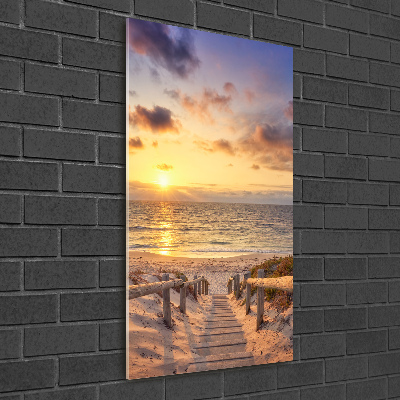 Staand foto op plexiglas Pad naar het strand