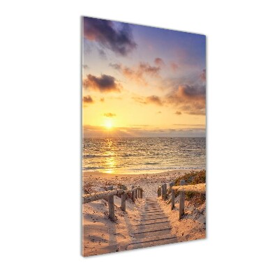 Staand foto op plexiglas Pad naar het strand