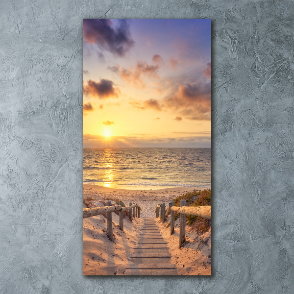 Staand foto op plexiglas Pad naar het strand