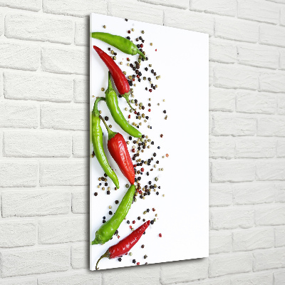 Staand plexiglas foto Chilipepers
