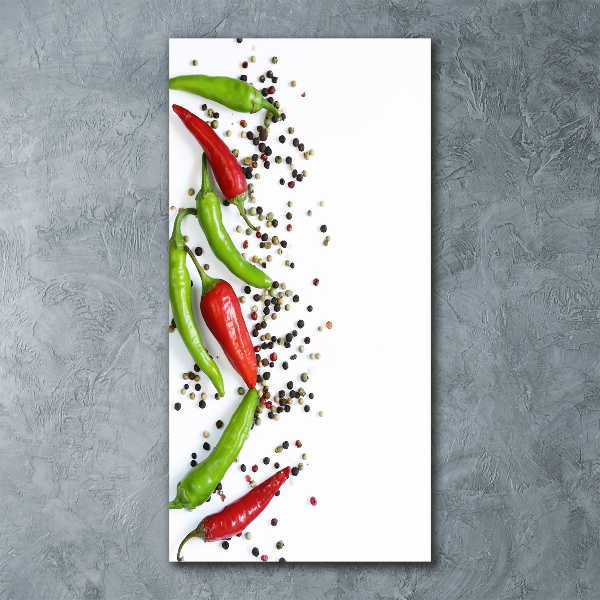 Staand plexiglas foto Chilipepers