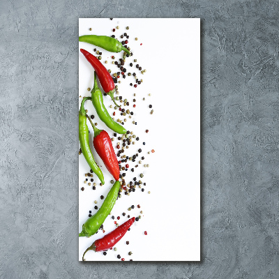 Staand plexiglas foto Chilipepers