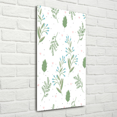 Staand foto op plexiglas Bladeren en harten