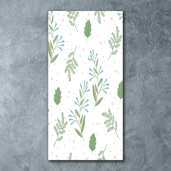 Staand foto op plexiglas Bladeren en harten