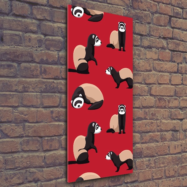 Obraz zdjęcie szkło akryl pionowy Fretki