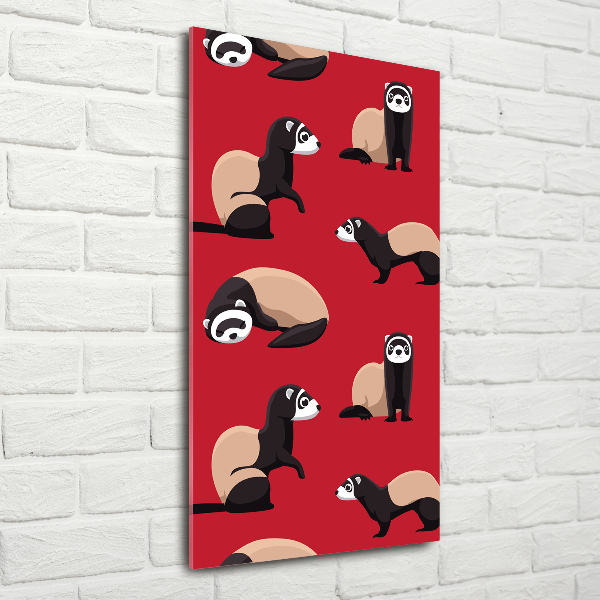 Obraz zdjęcie szkło akryl pionowy Fretki