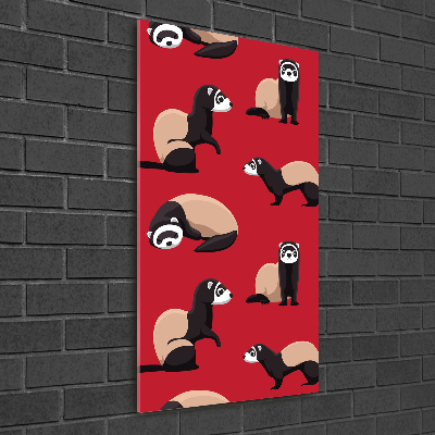 Obraz zdjęcie szkło akryl pionowy Fretki