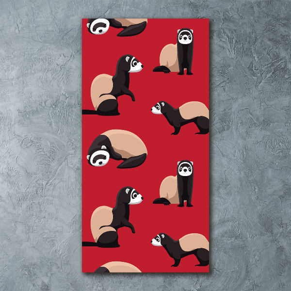 Obraz zdjęcie szkło akryl pionowy Fretki