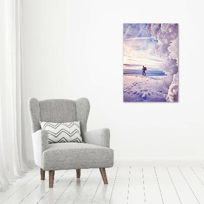 Staand foto in plexiglas Skiër