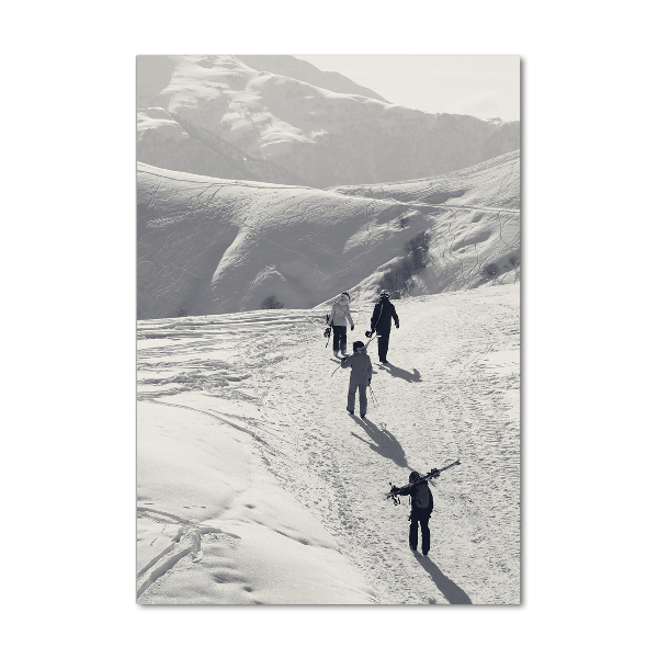 Staand foto op plexiglas Skiërs