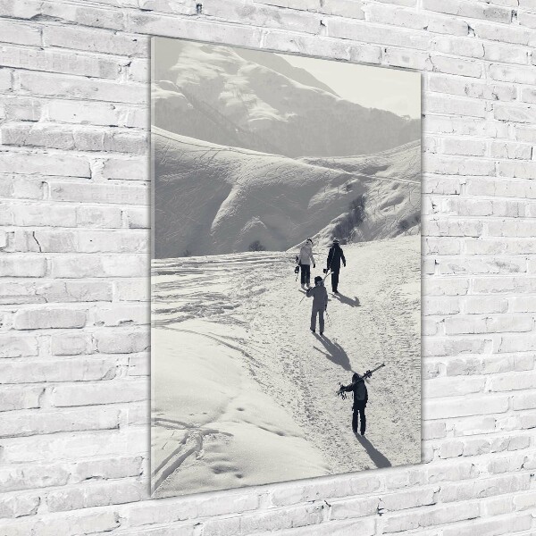 Staand foto op plexiglas Skiërs