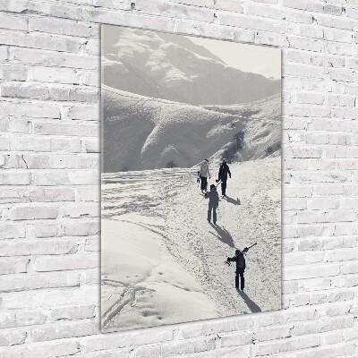 Staand foto op plexiglas Skiërs