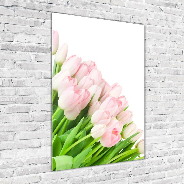 Staand plexiglas foto Roze tulpen