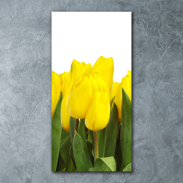 Staand foto op plexiglas Gele tulpen