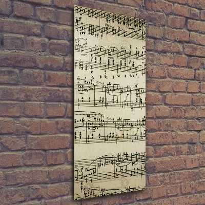 Foto obraz szkło akryl pionowy Nuty na pięciolinii