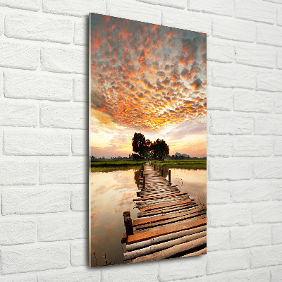 Staand foto op plexiglas Houten brug