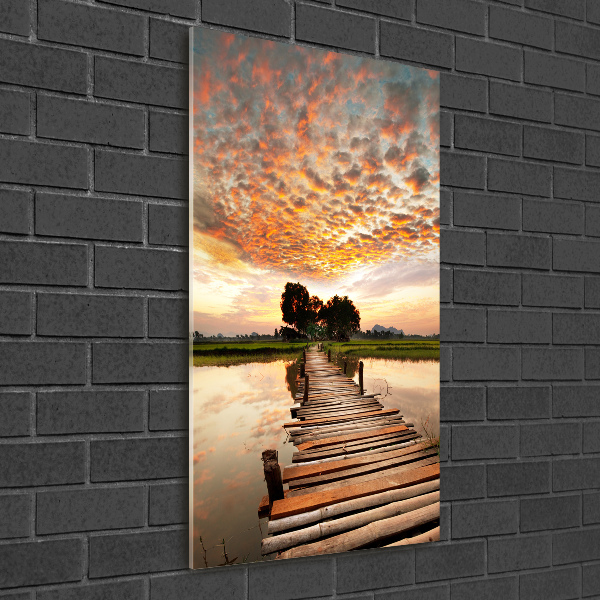 Staand foto op plexiglas Houten brug