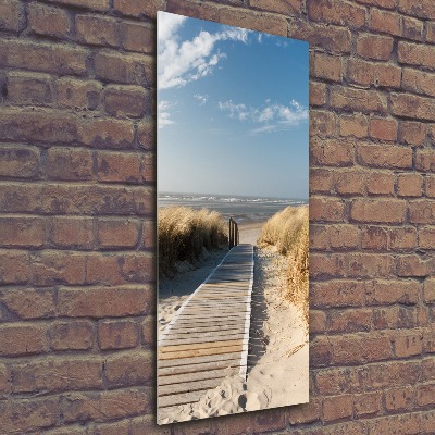 Staand foto in plexiglas Pad naar het strand