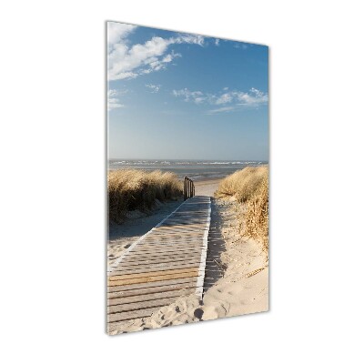 Staand foto in plexiglas Pad naar het strand