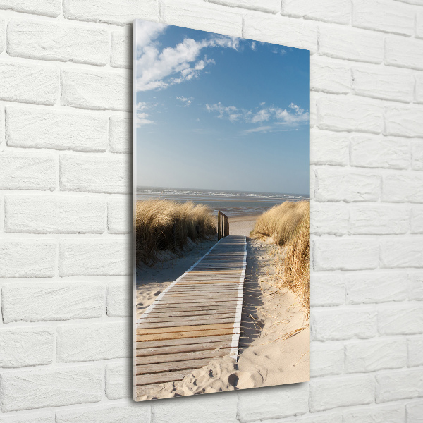 Staand foto in plexiglas Pad naar het strand