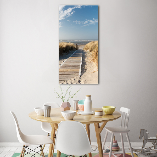 Staand foto in plexiglas Pad naar het strand