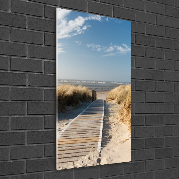Staand foto in plexiglas Pad naar het strand